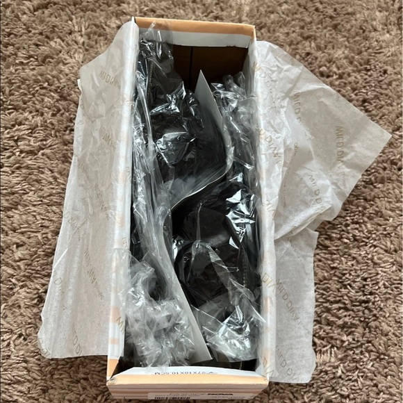 Black Faur Fur Embellished Sandals - Picture 11 of 11